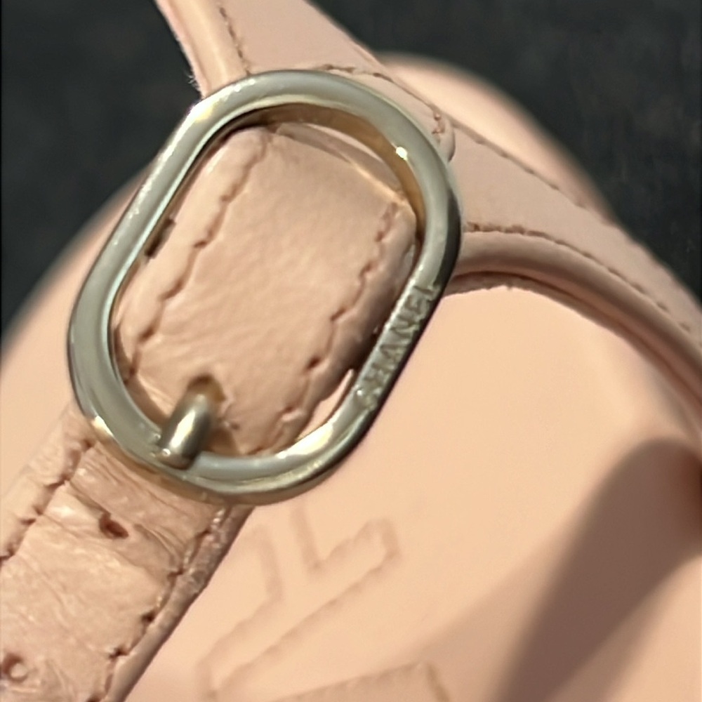 Chanel Pink blush T Sandals NWT Luxury Elegant Comfort.With blush, black silver - Picture 15 of 17